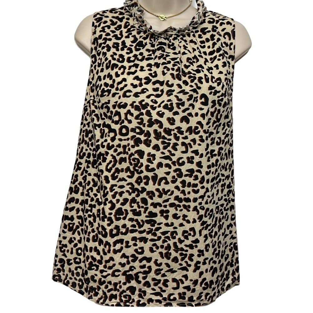Nordstrom 1901 Leopard Print Sleeveless Top